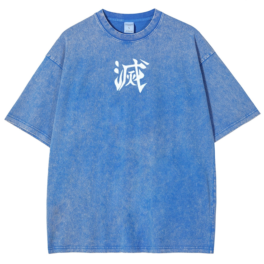 Demon Slayer Unisex Fit Washed T-Shirt 2509001406