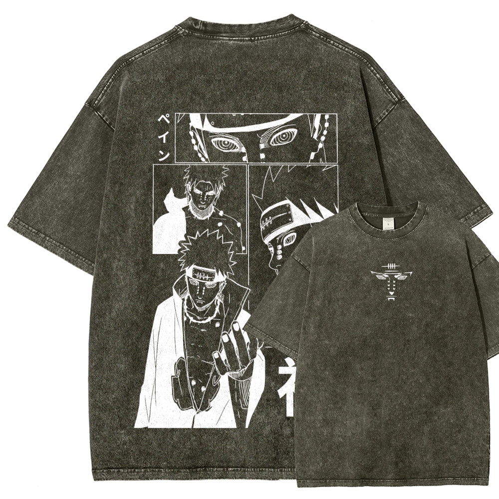 Naruto Unisex Fit Washed T-Shirt 2509012213