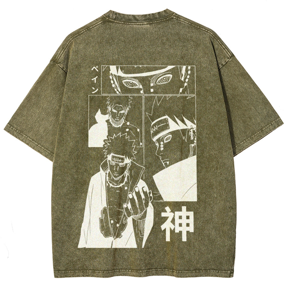 Naruto Unisex Fit Washed T-Shirt 2509012213
