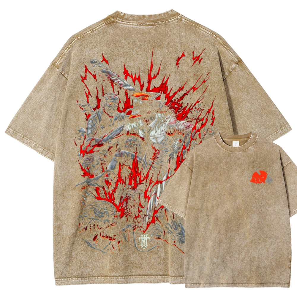 Chainsaw Man Unisex Fit Washed T-Shirt 2510001359