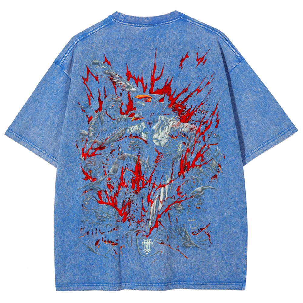 Chainsaw Man Unisex Fit Washed T-Shirt 2510001359