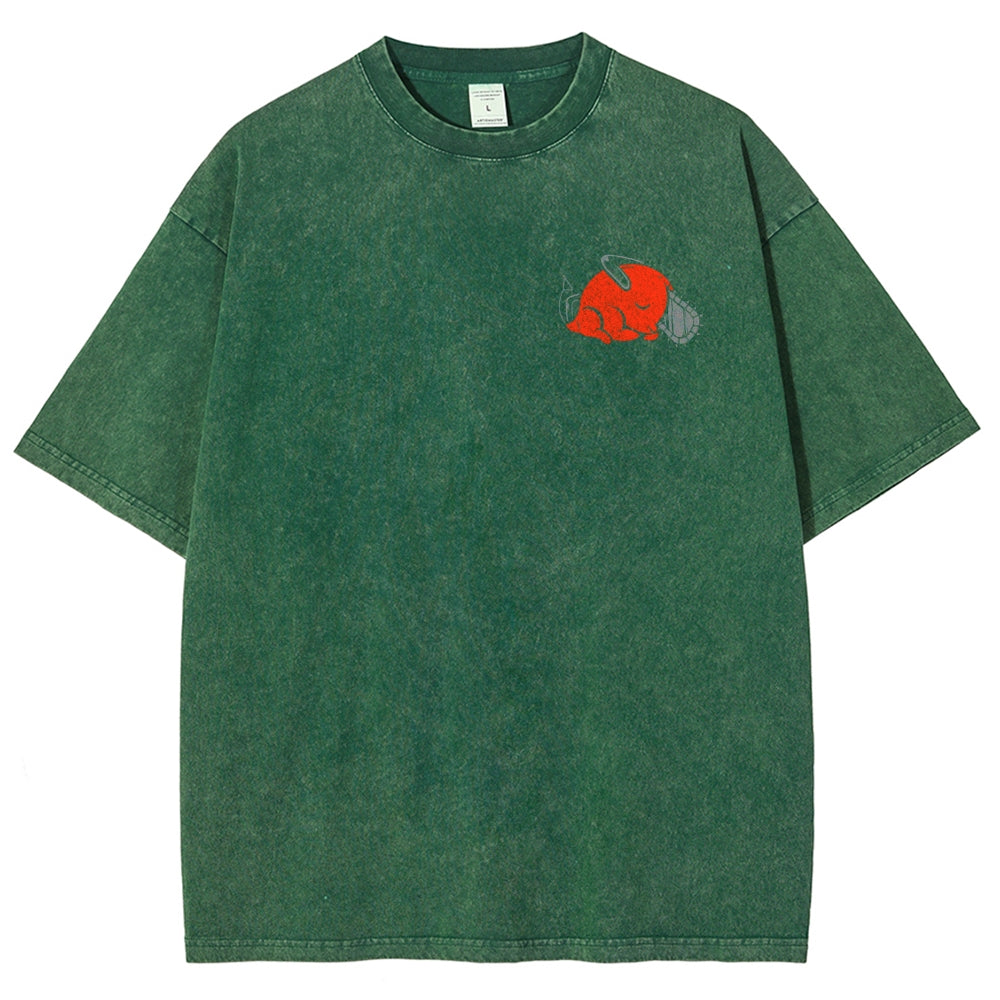 Chainsaw Man Unisex Fit Washed T-Shirt 2510001359