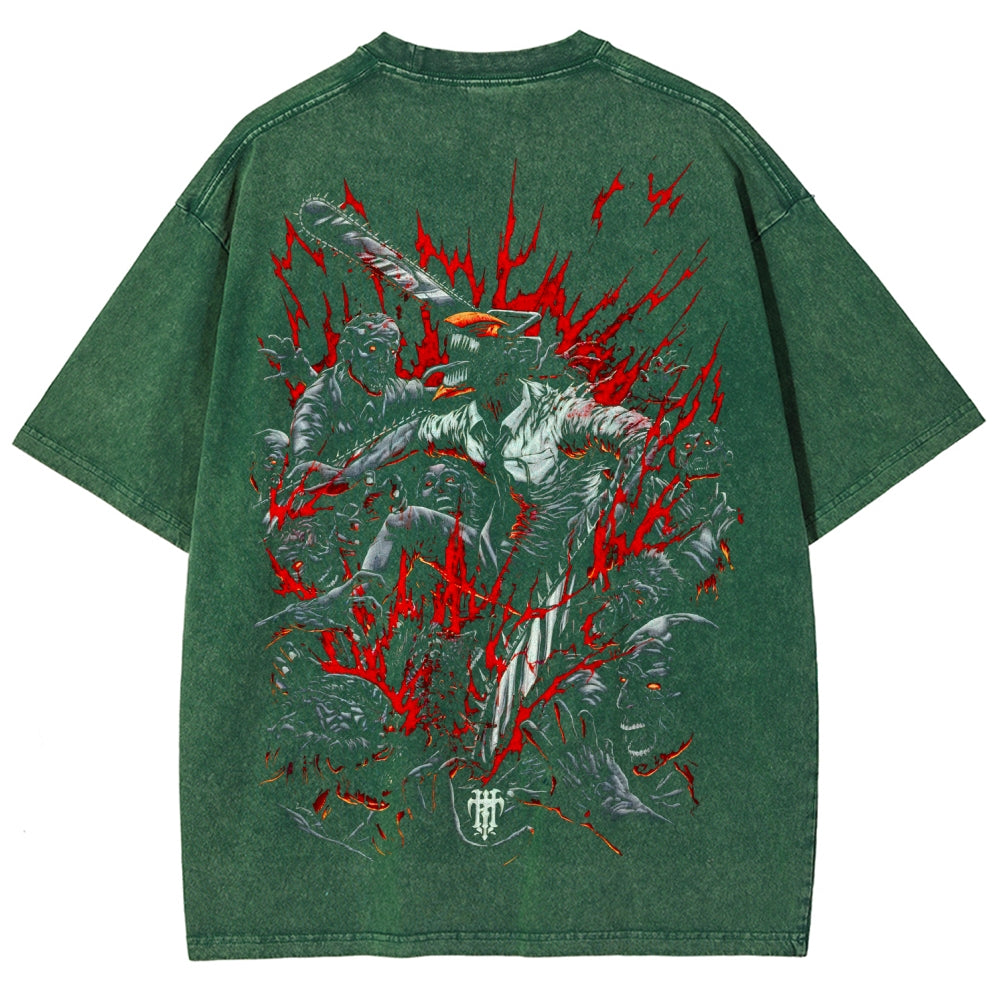 Chainsaw Man Unisex Fit Washed T-Shirt 2510001359