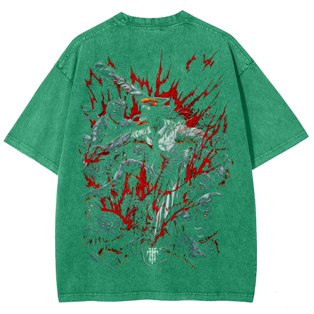 Chainsaw Man Unisex Fit Washed T-Shirt 2510001359