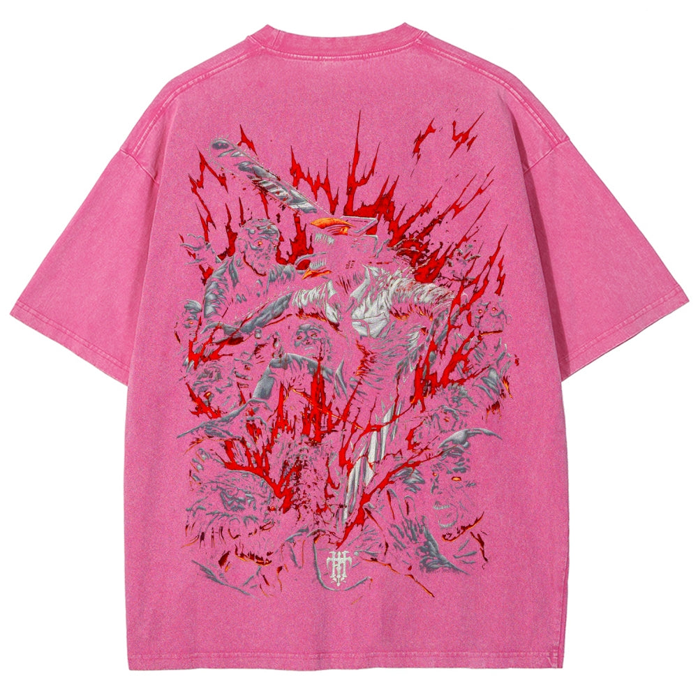 Chainsaw Man Unisex Fit Washed T-Shirt 2510001359