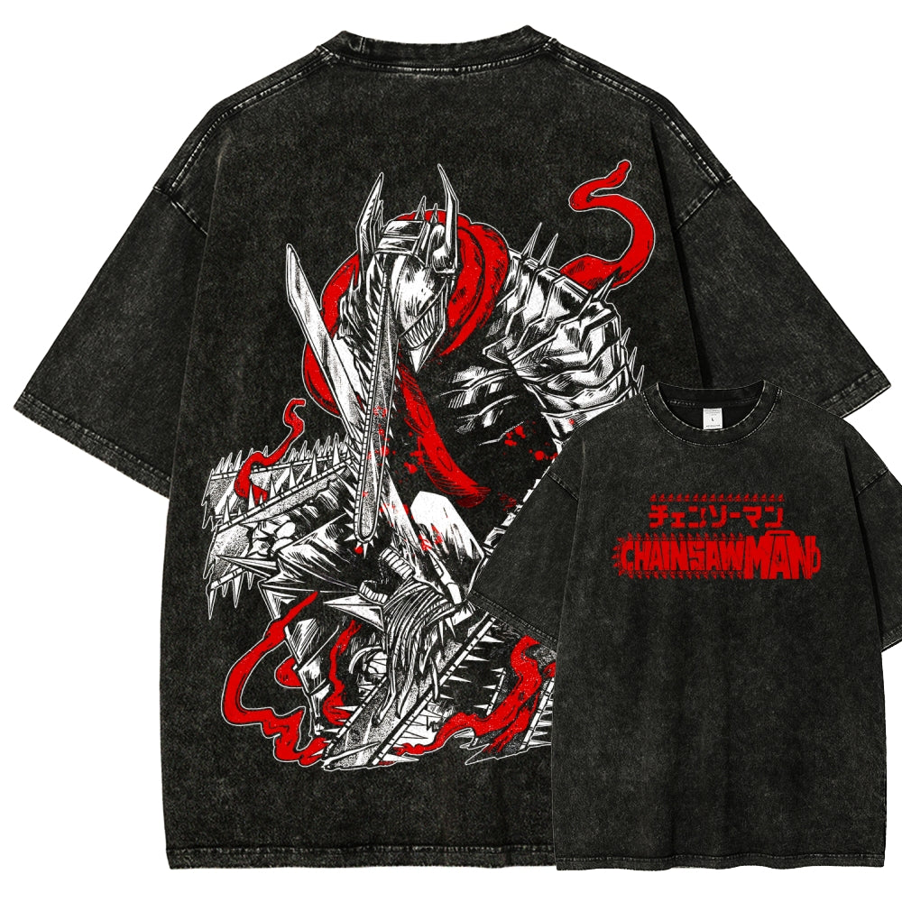 Chainsaw Man Unisex Fit Washed T-Shirt 2510001565