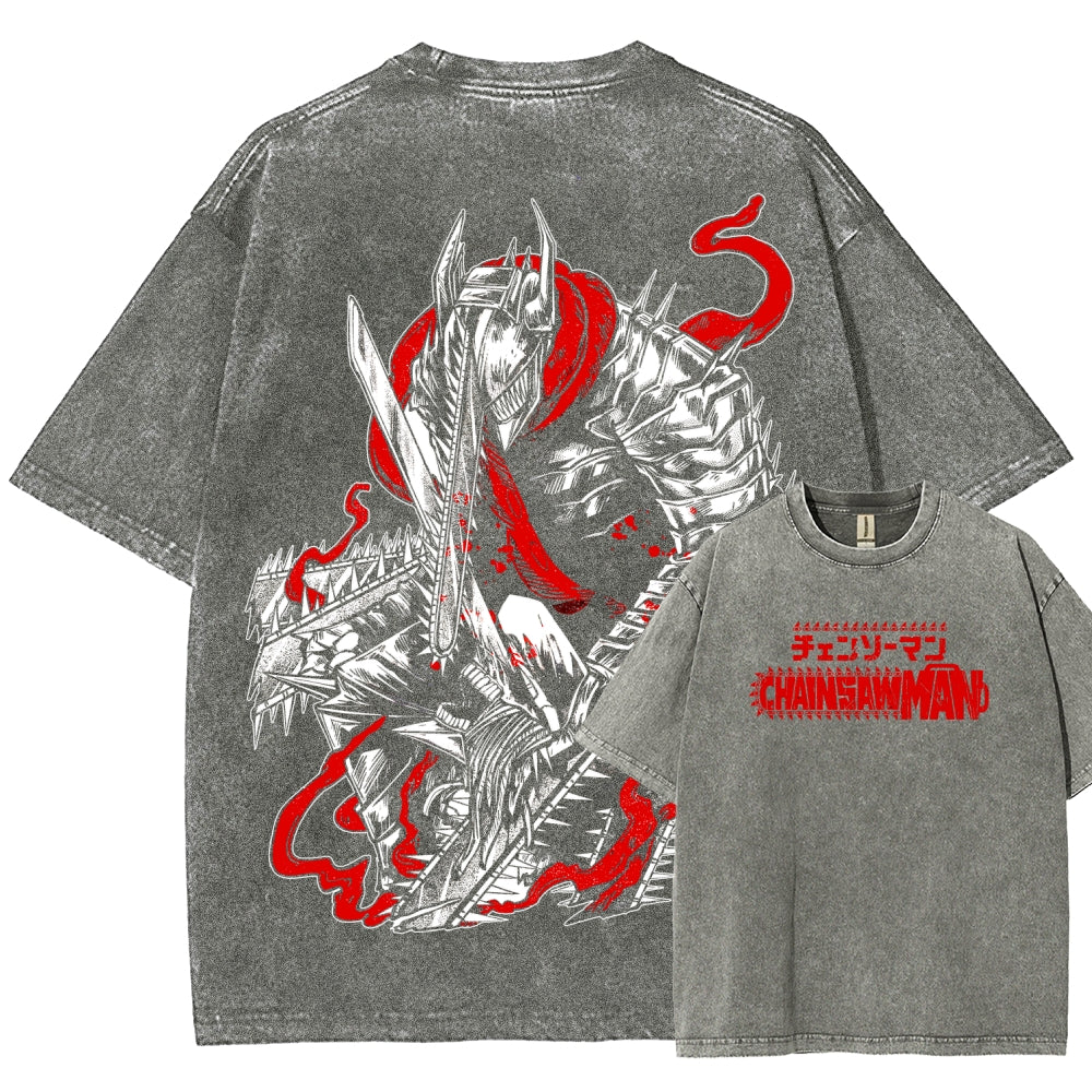 Chainsaw Man Unisex Fit Washed T-Shirt 2510001565