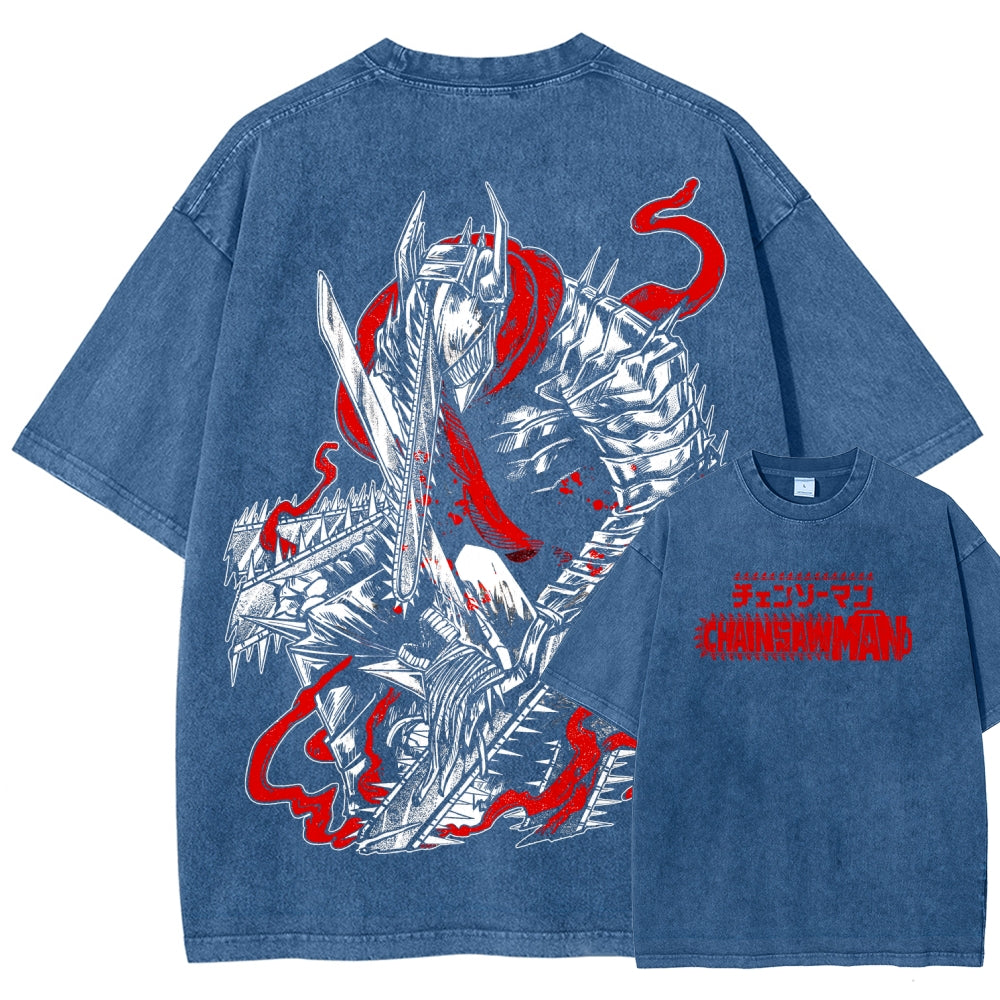 Chainsaw Man Unisex Fit Washed T-Shirt 2510001565