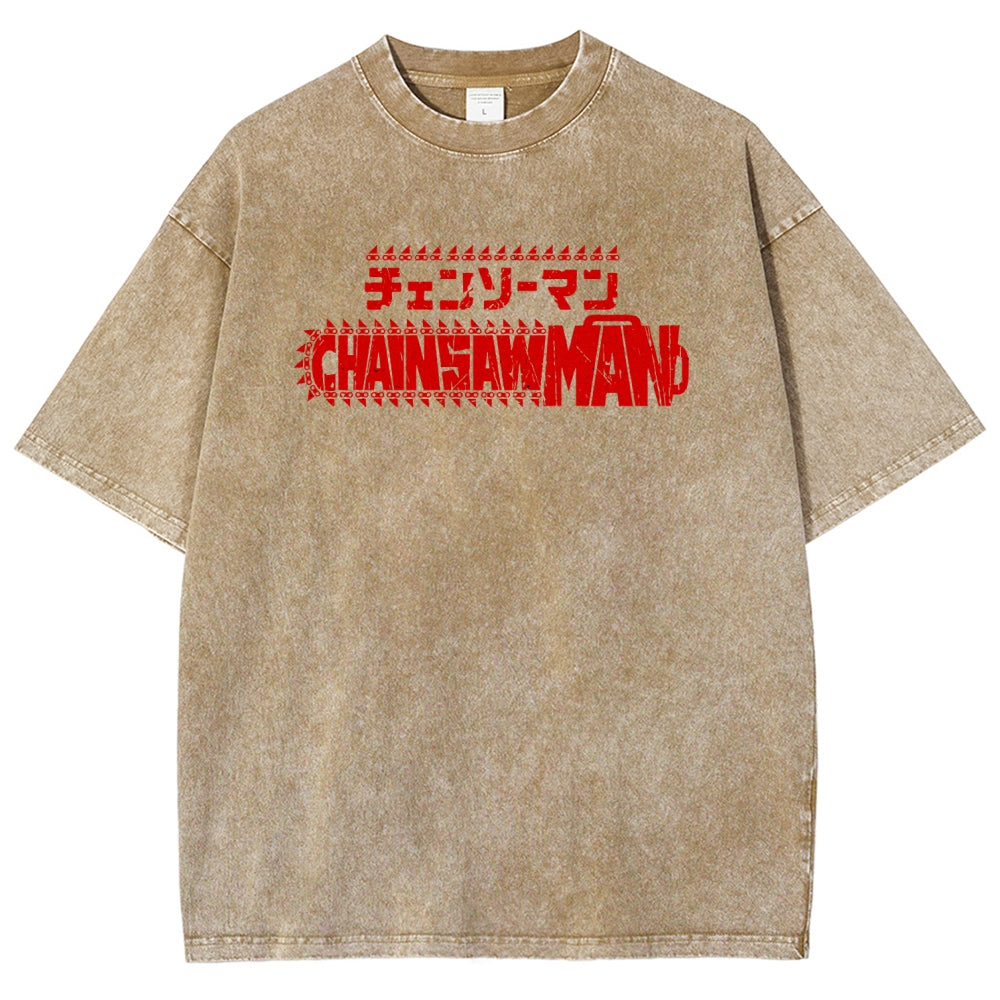 Chainsaw Man Unisex Fit Washed T-Shirt 2510001565