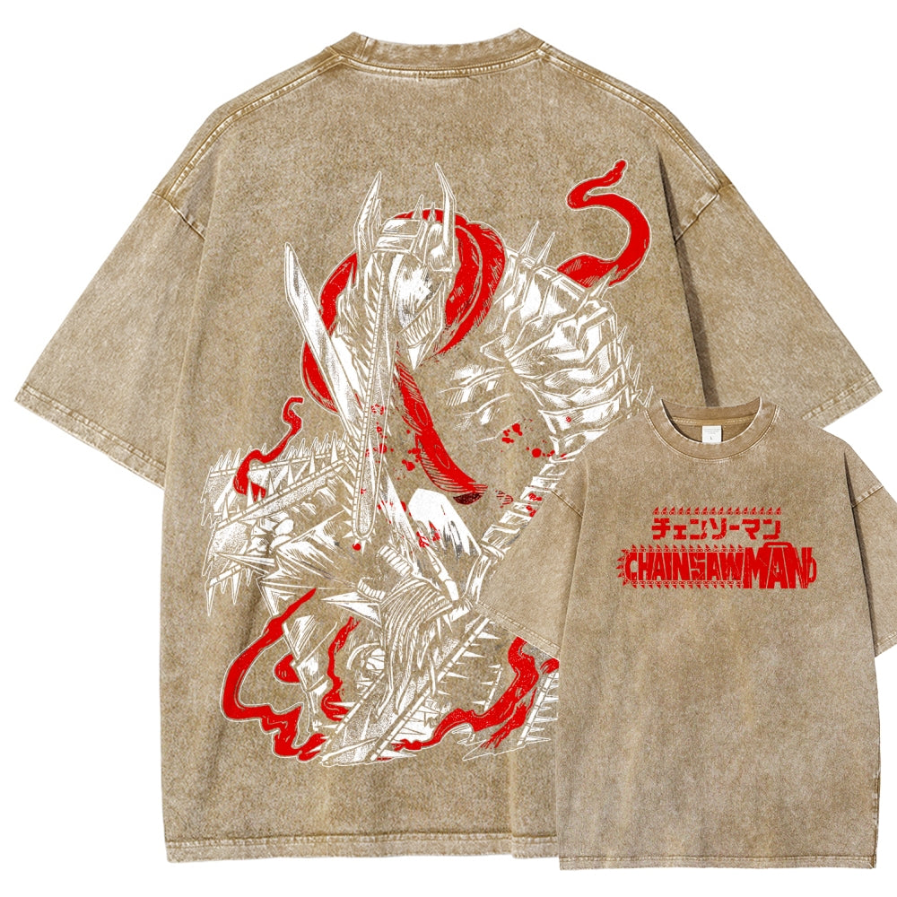 Chainsaw Man Unisex Fit Washed T-Shirt 2510001565