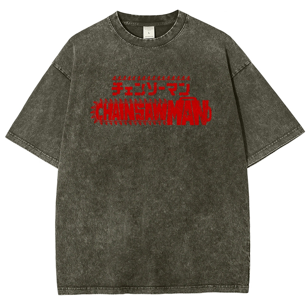Chainsaw Man Unisex Fit Washed T-Shirt 2510001565