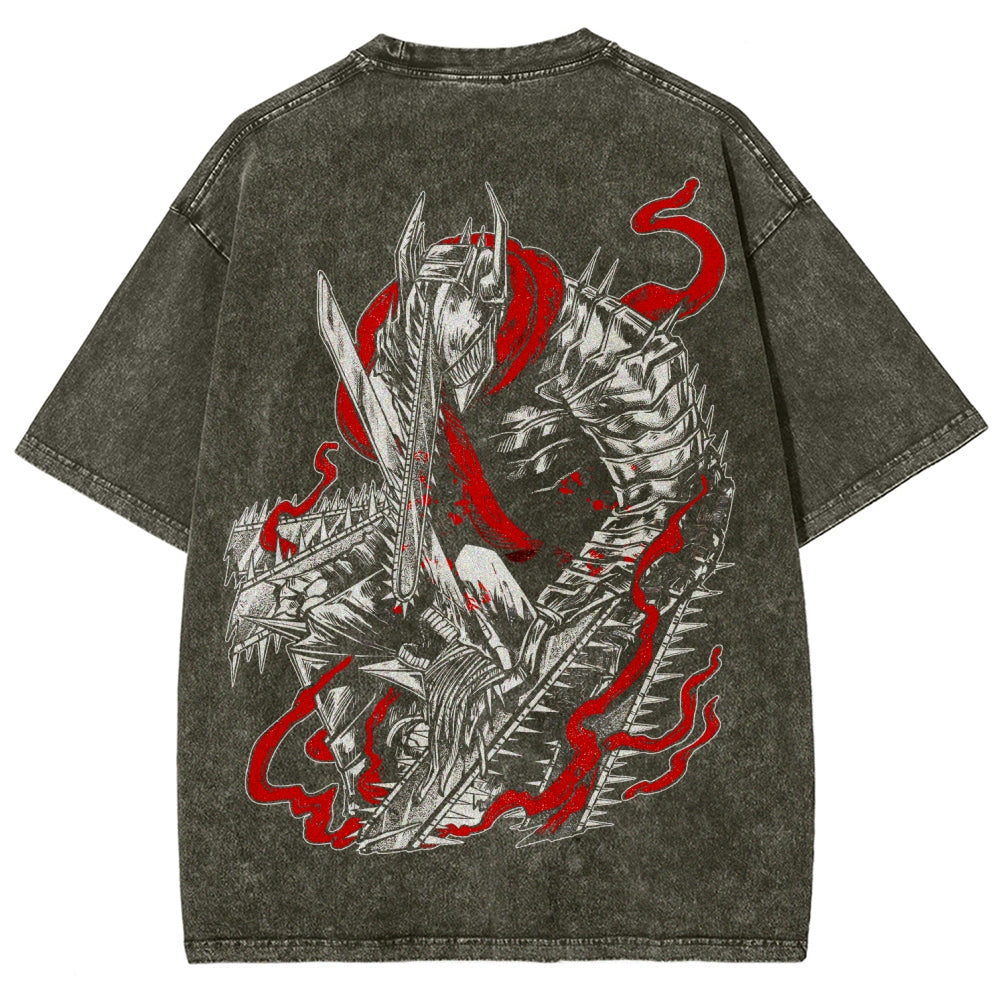 Chainsaw Man Unisex Fit Washed T-Shirt 2510001565