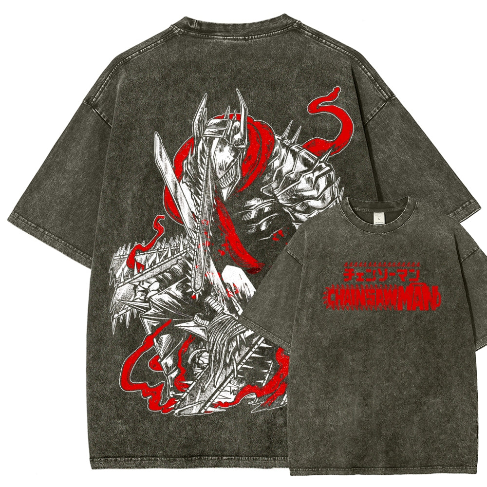 Chainsaw Man Unisex Fit Washed T-Shirt 2510001565