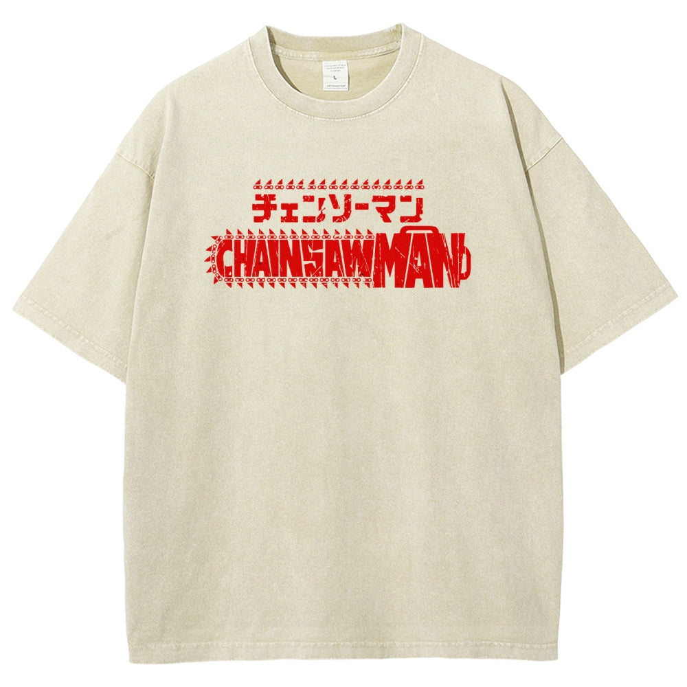 Chainsaw Man Unisex Fit Washed T-Shirt 2510001565