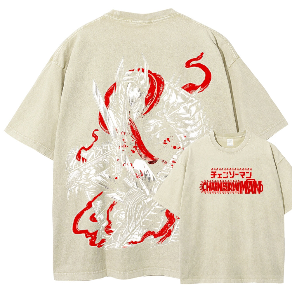 Chainsaw Man Unisex Fit Washed T-Shirt 2510001565