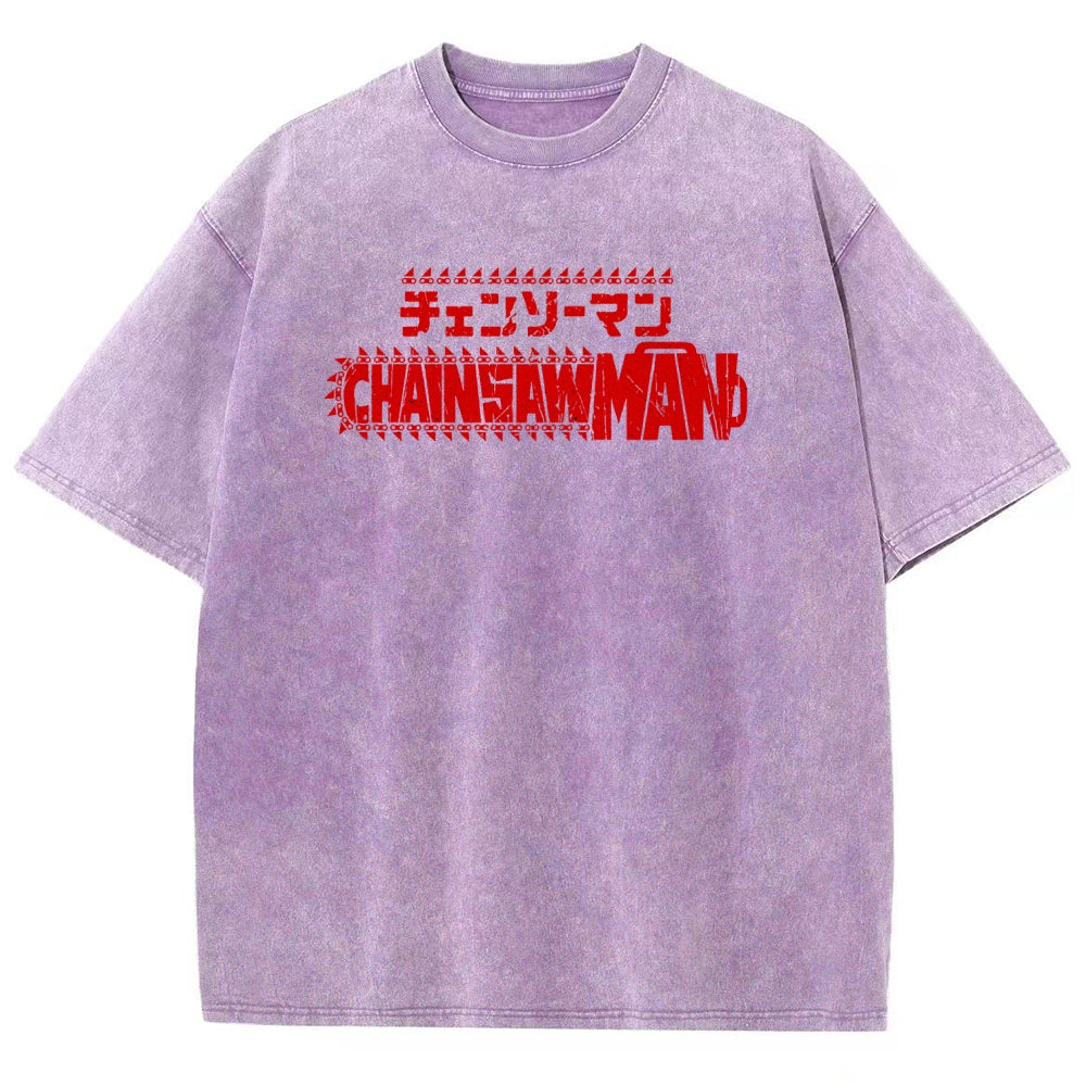 Chainsaw Man Unisex Fit Washed T-Shirt 2510001565