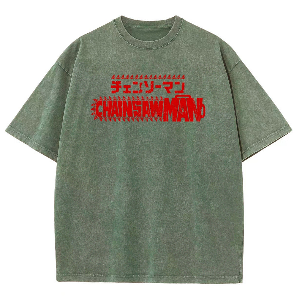 Chainsaw Man Unisex Fit Washed T-Shirt 2510001565