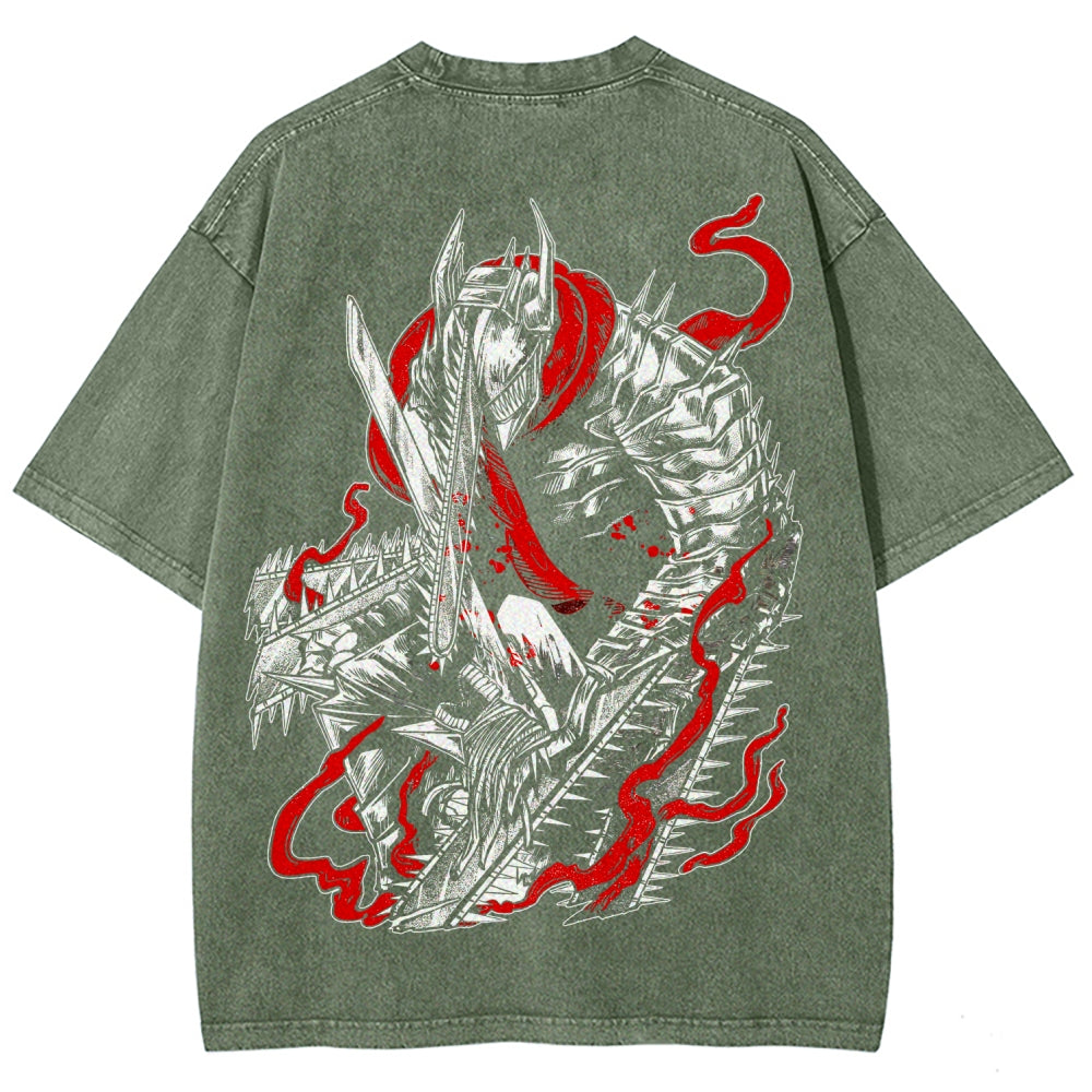 Chainsaw Man Unisex Fit Washed T-Shirt 2510001565