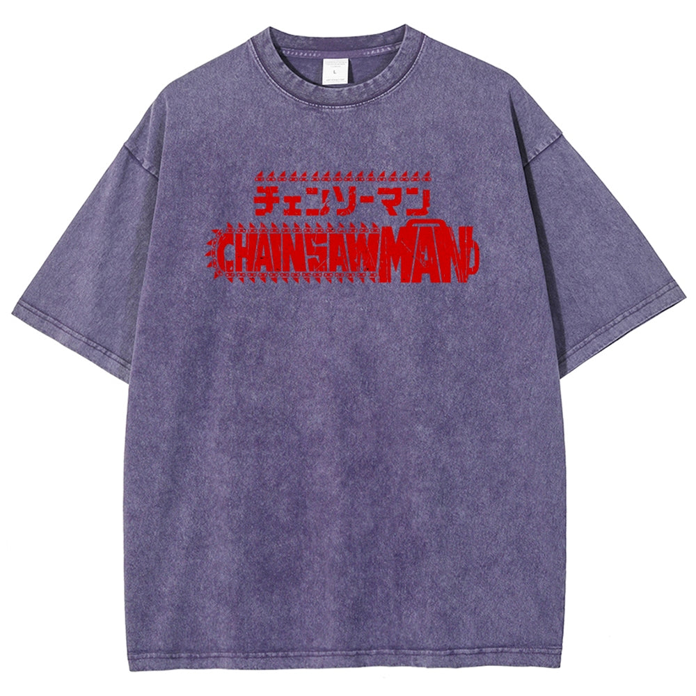 Chainsaw Man Unisex Fit Washed T-Shirt 2510001565