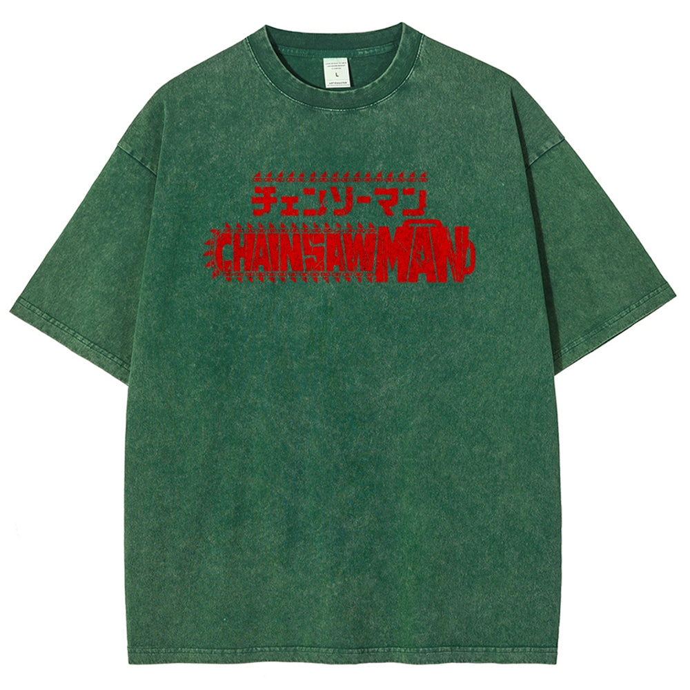 Chainsaw Man Unisex Fit Washed T-Shirt 2510001565