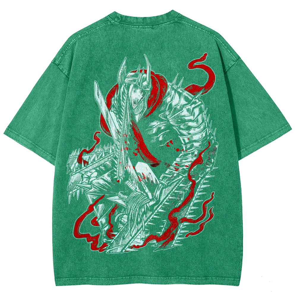 Chainsaw Man Unisex Fit Washed T-Shirt 2510001565