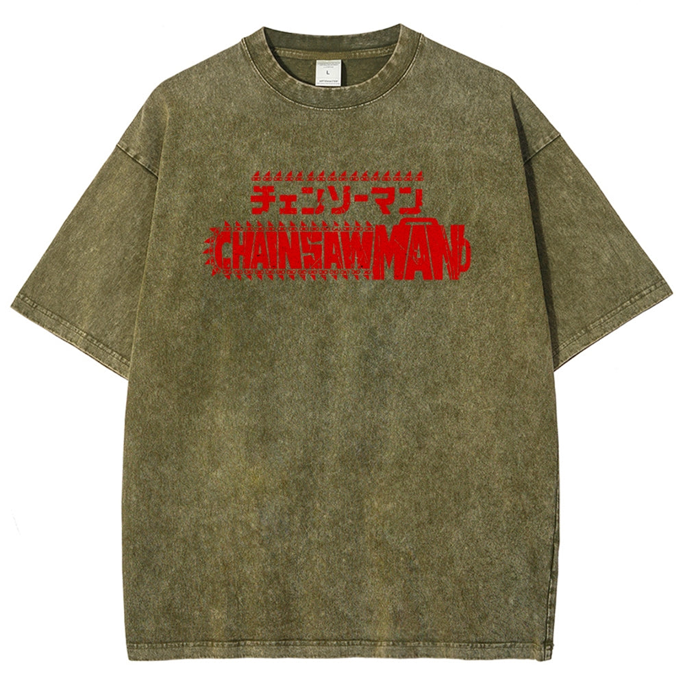 Chainsaw Man Unisex Fit Washed T-Shirt 2510001565