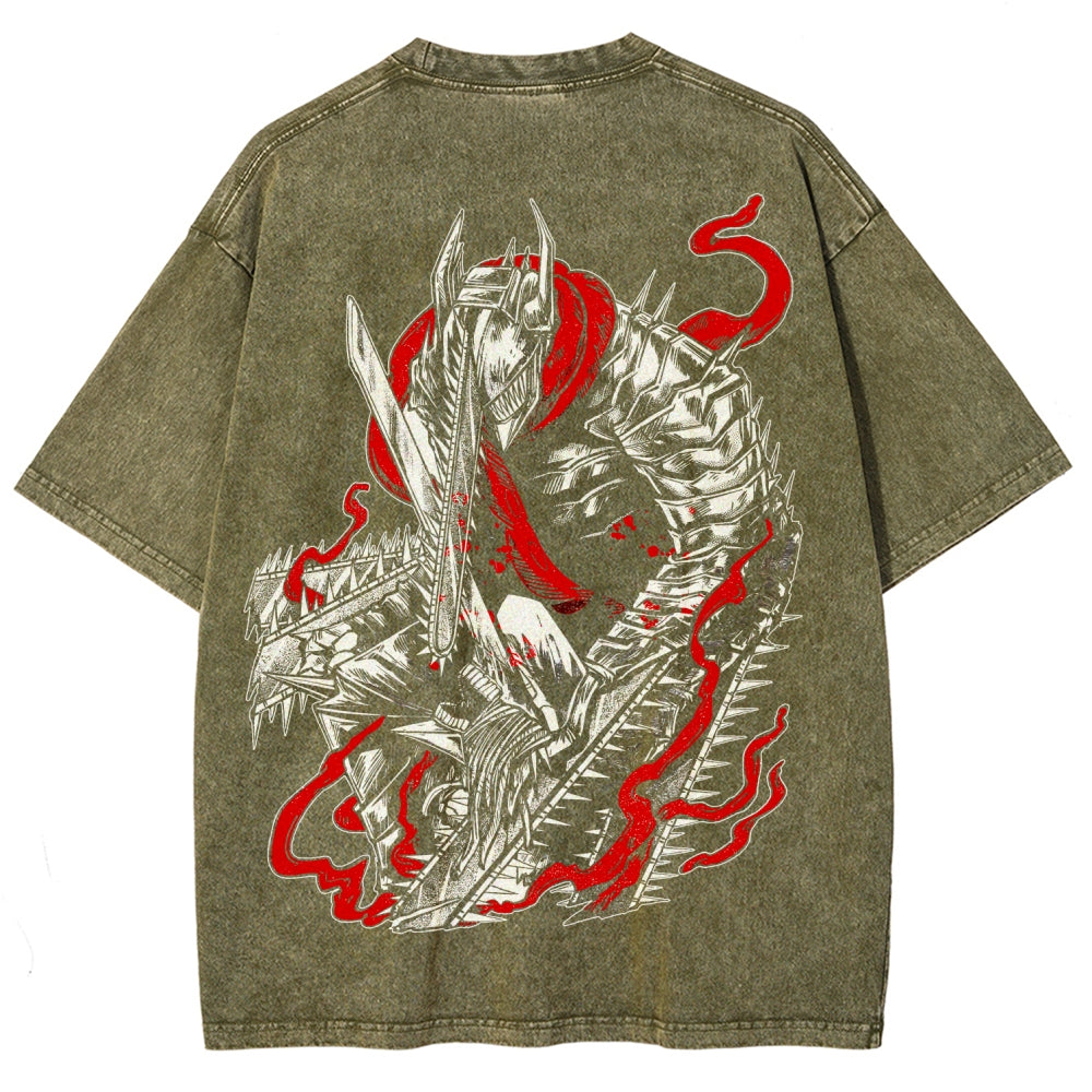 Chainsaw Man Unisex Fit Washed T-Shirt 2510001565