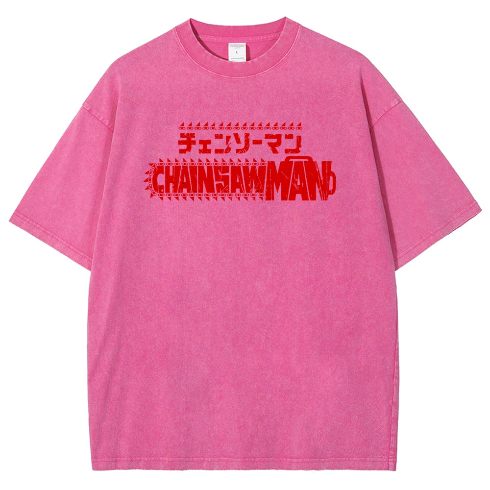 Chainsaw Man Unisex Fit Washed T-Shirt 2510001565