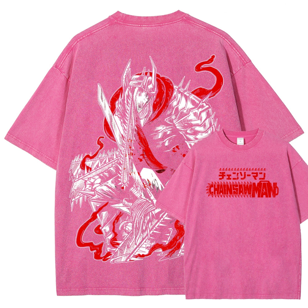 Chainsaw Man Unisex Fit Washed T-Shirt 2510001565