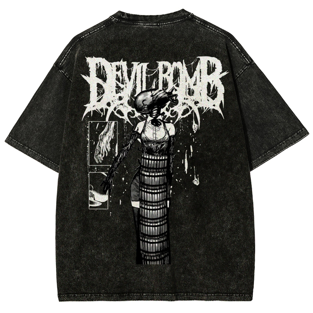 Chainsaw Man Reze Unisex Fit Washed T-Shirt 2510002002