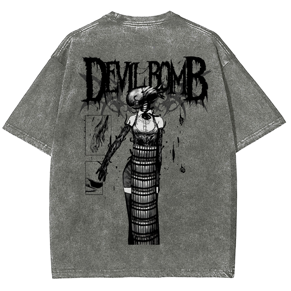Chainsaw Man Reze Unisex Fit Washed T-Shirt 2510002002
