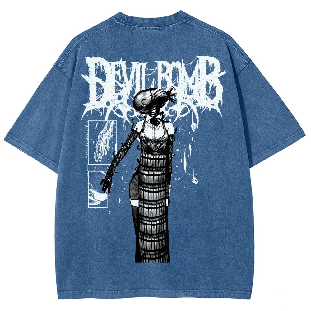 Chainsaw Man Reze Unisex Fit Washed T-Shirt 2510002002