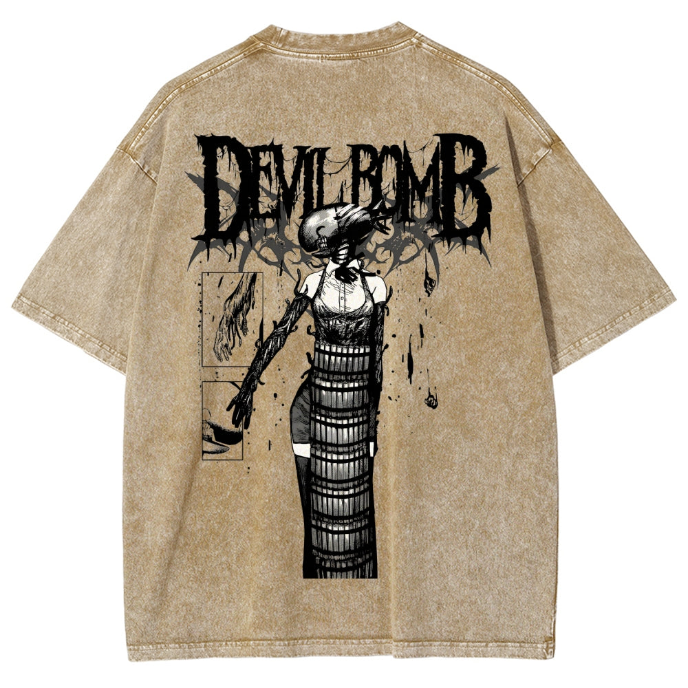 Chainsaw Man Reze Unisex Fit Washed T-Shirt 2510002002