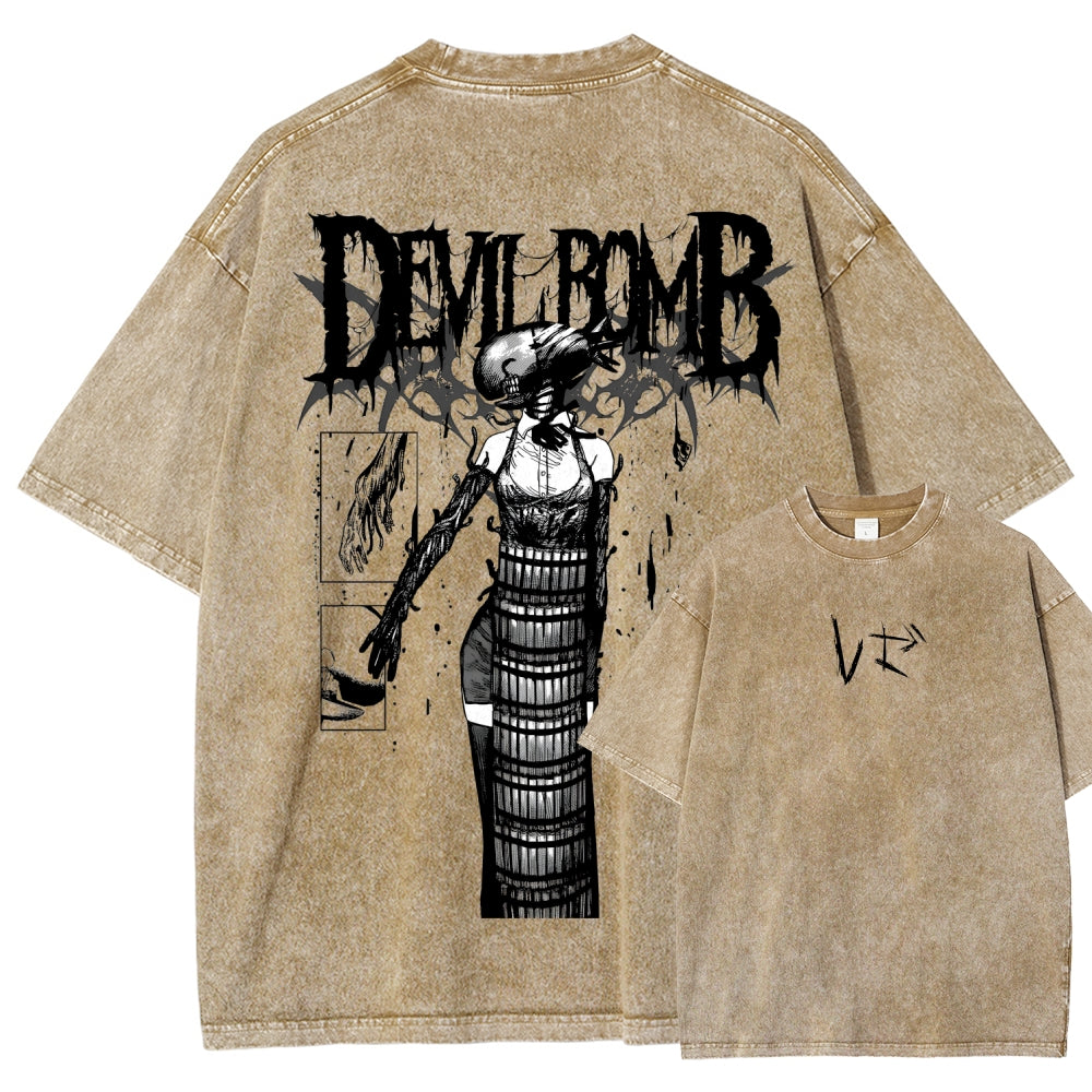 Chainsaw Man Reze Unisex Fit Washed T-Shirt 2510002002