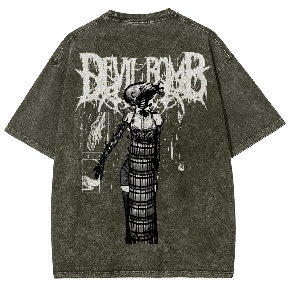 Chainsaw Man Reze Unisex Fit Washed T-Shirt 2510002002
