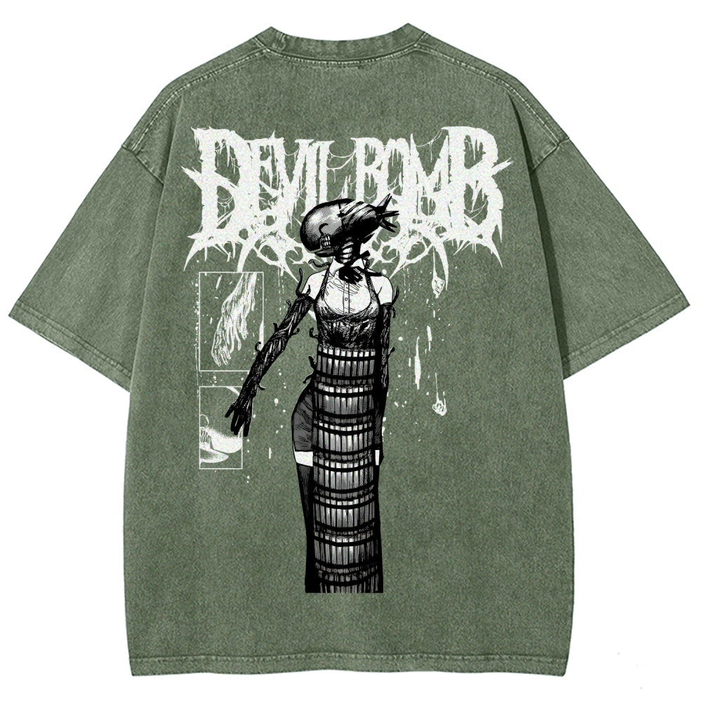Chainsaw Man Reze Unisex Fit Washed T-Shirt 2510002002