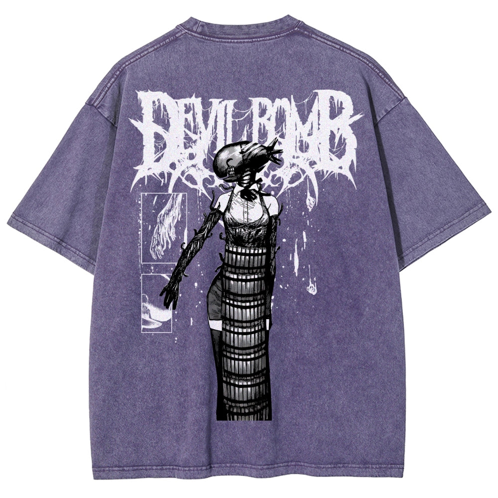 Chainsaw Man Reze Unisex Fit Washed T-Shirt 2510002002