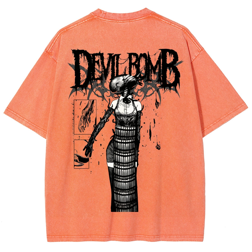 Chainsaw Man Reze Unisex Fit Washed T-Shirt 2510002002