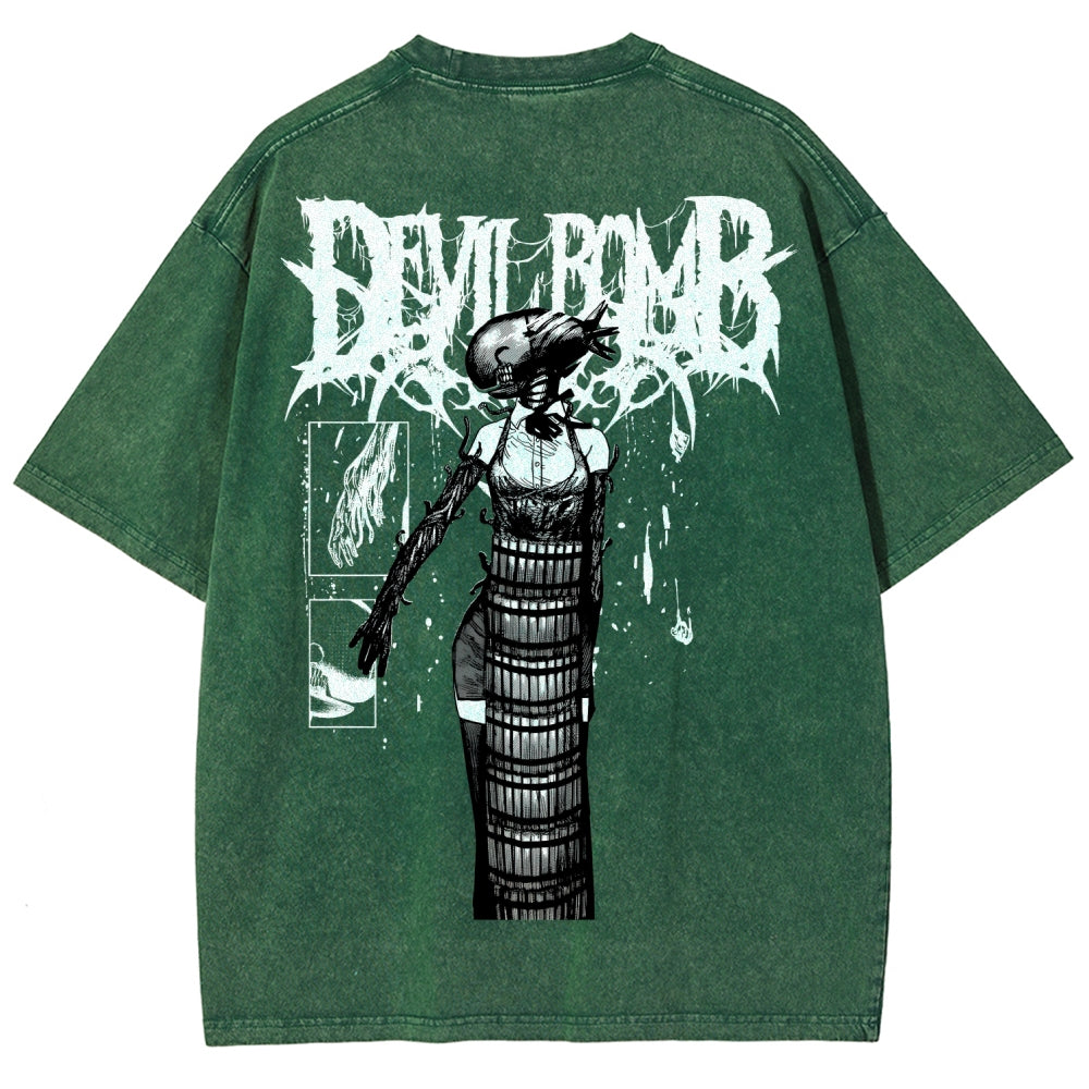 Chainsaw Man Reze Unisex Fit Washed T-Shirt 2510002002
