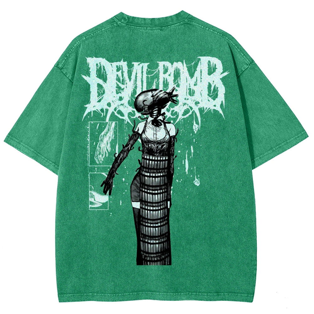 Chainsaw Man Reze Unisex Fit Washed T-Shirt 2510002002