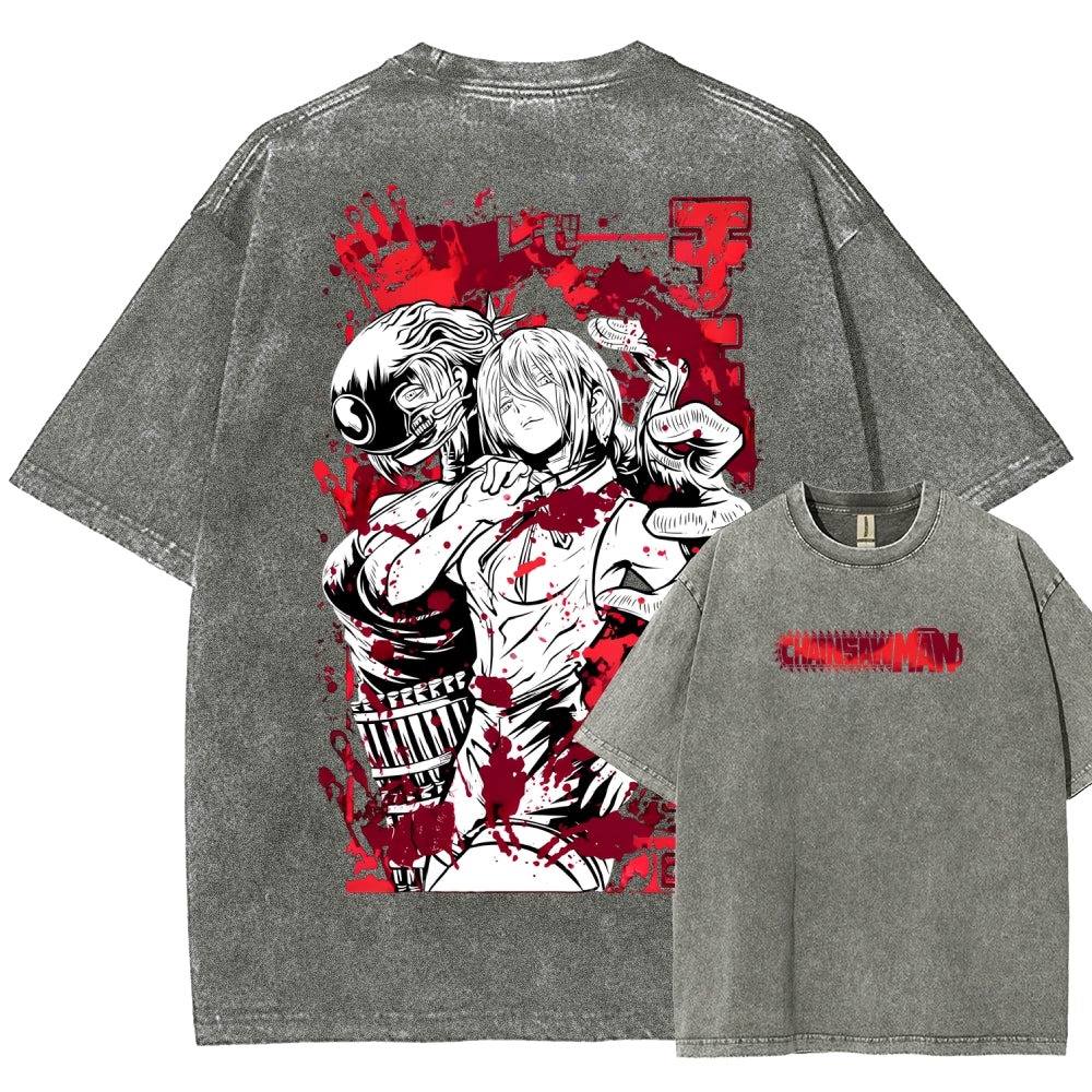 Chainsaw Man Reze Unisex Fit Washed T-Shirt 2510002009