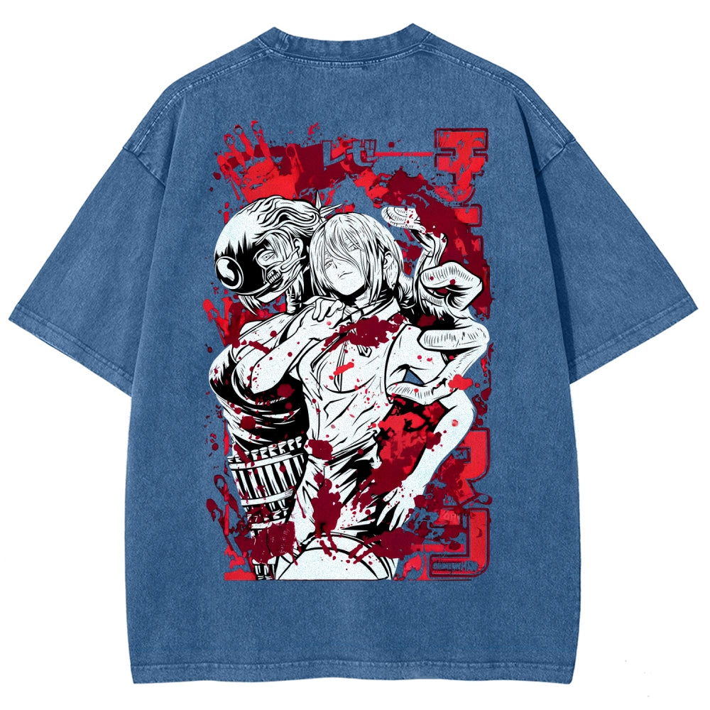 Chainsaw Man Reze Unisex Fit Washed T-Shirt 2510002009