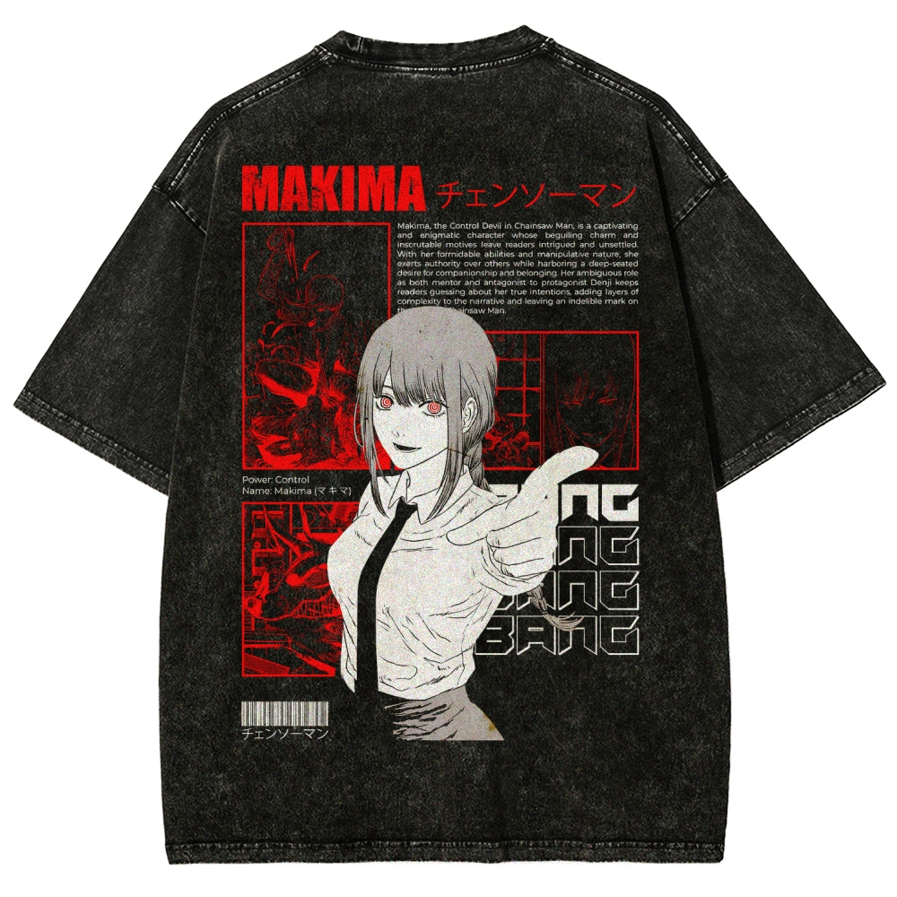 Chainsaw Man Unisex Fit Washed T-Shirt 2510002300