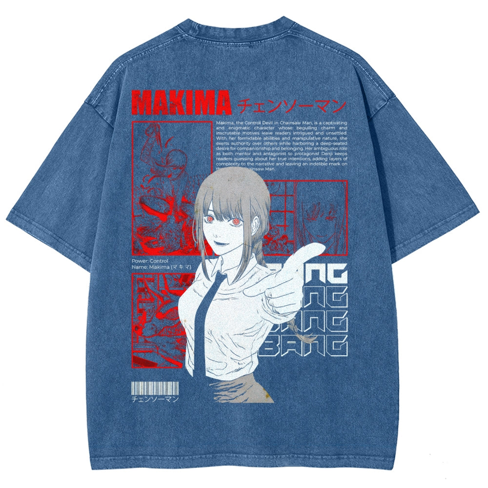Chainsaw Man Unisex Fit Washed T-Shirt 2510002300