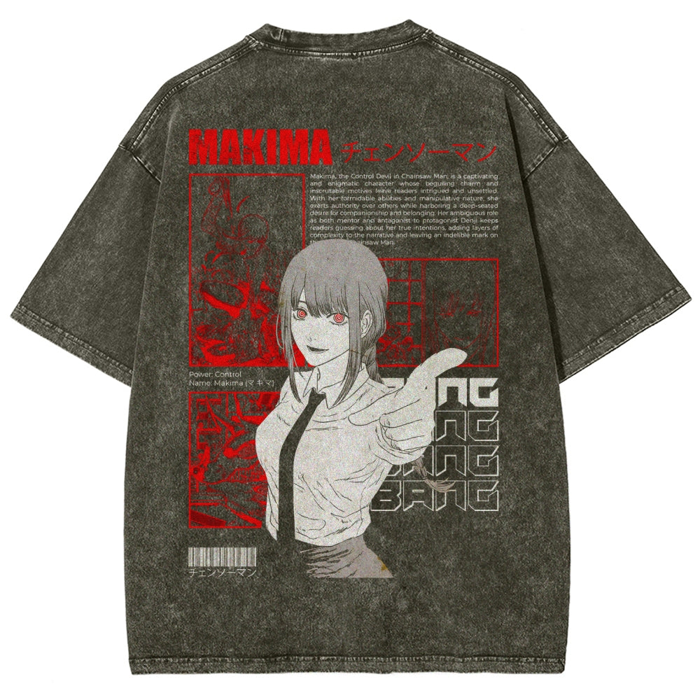 Chainsaw Man Unisex Fit Washed T-Shirt 2510002300