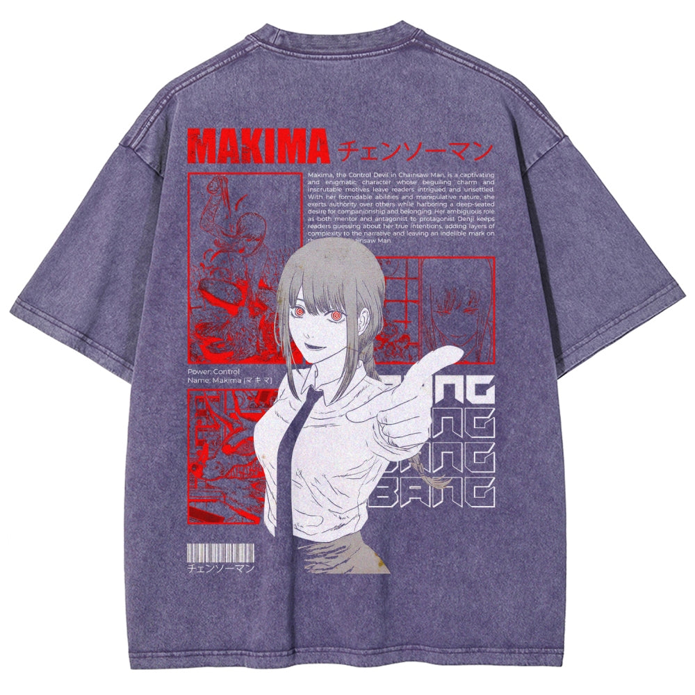 Chainsaw Man Unisex Fit Washed T-Shirt 2510002300