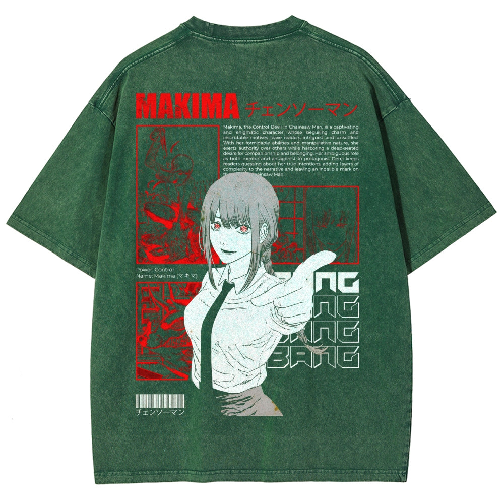 Chainsaw Man Unisex Fit Washed T-Shirt 2510002300