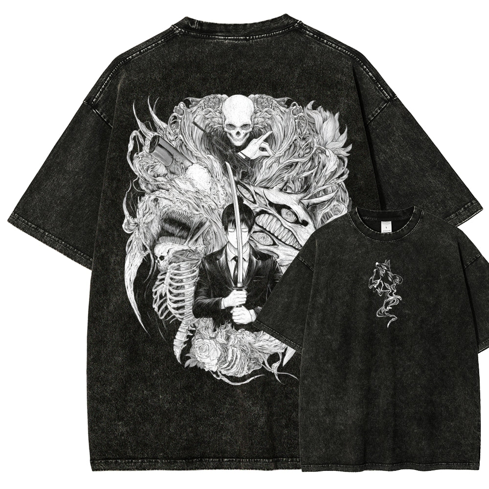 Chainsaw Man Unisex Fit Washed T-Shirt 2510002311