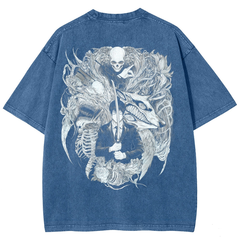 Chainsaw Man Unisex Fit Washed T-Shirt 2510002311