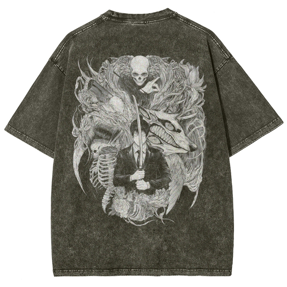 Chainsaw Man Unisex Fit Washed T-Shirt 2510002311